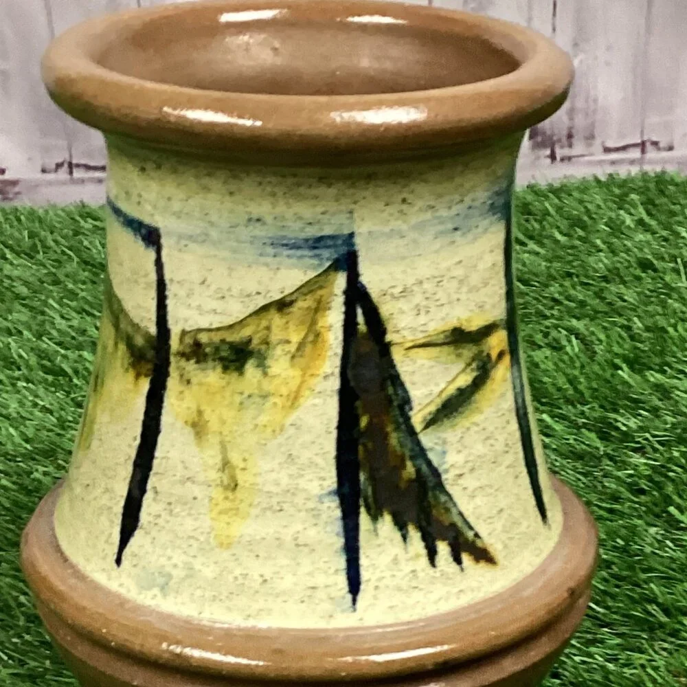Vintage Hand Painted Vase Pottery